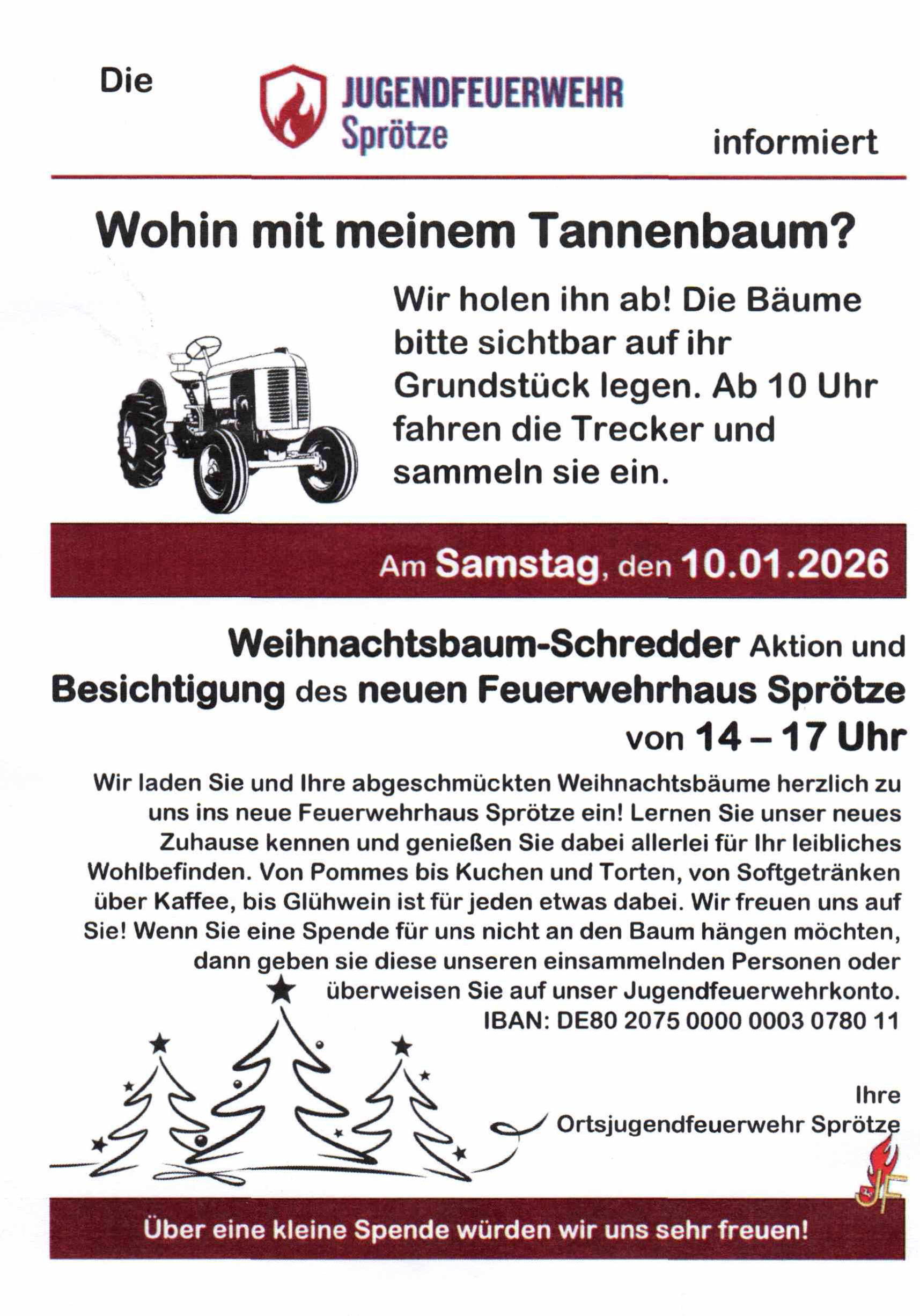 Weihnachtsbaum-Häckseln