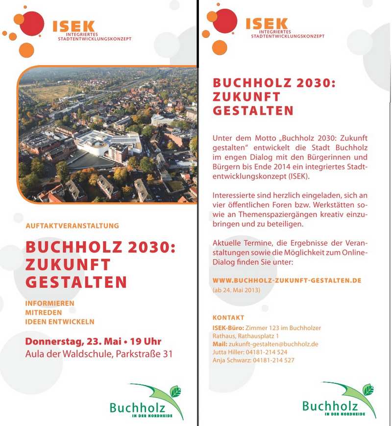 Flyer zur Auftaktveranstaltung ISEK